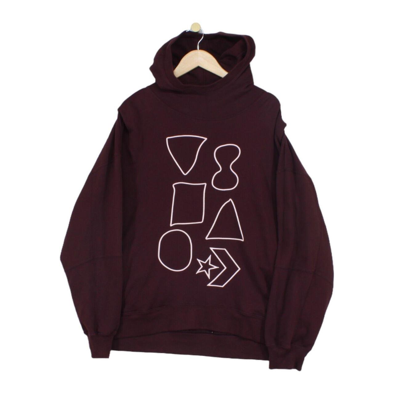 Burgundy converse hoodie best sale