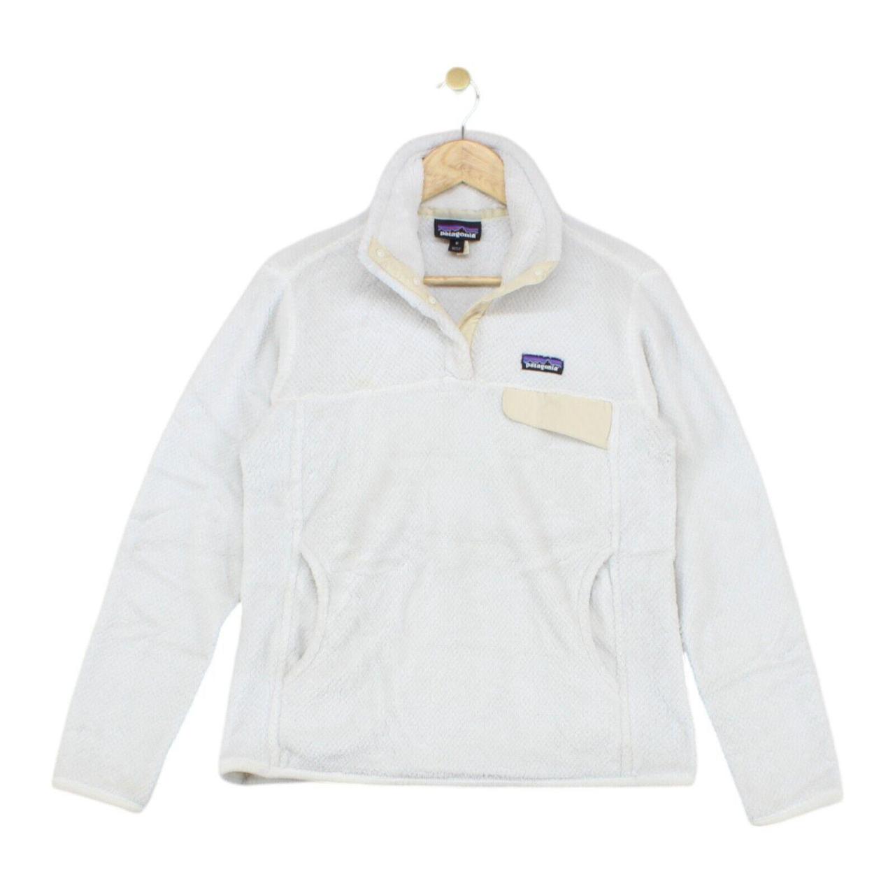 Patagonia Snap T Fleece Womens Size M White Fluffy