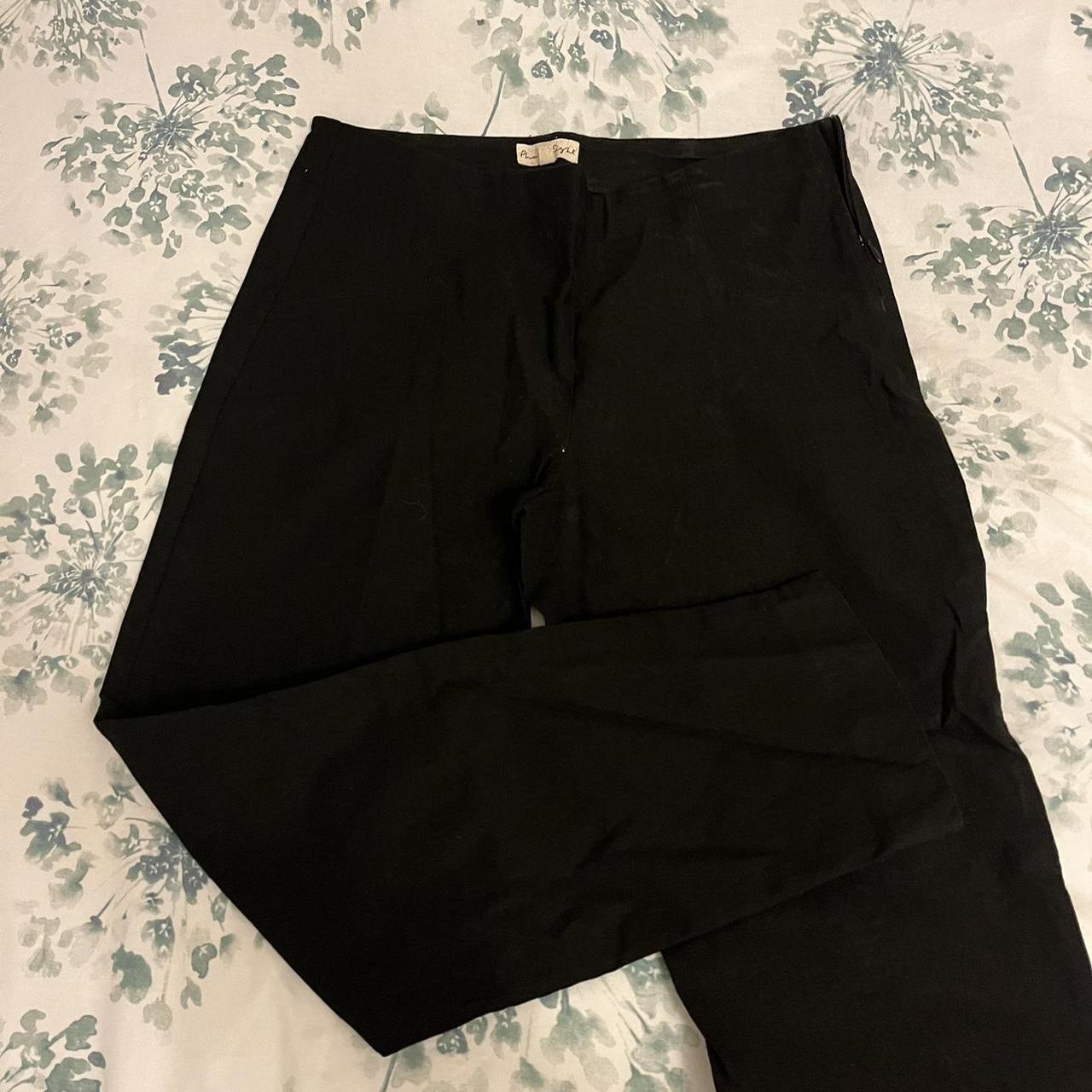 Black low waisted cropped trousers from phase eight... - Depop