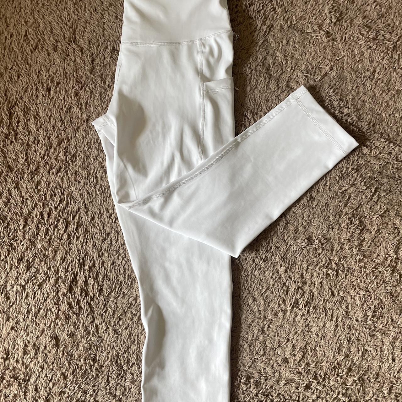 White leggings. NOT SEE THROUGH Depop