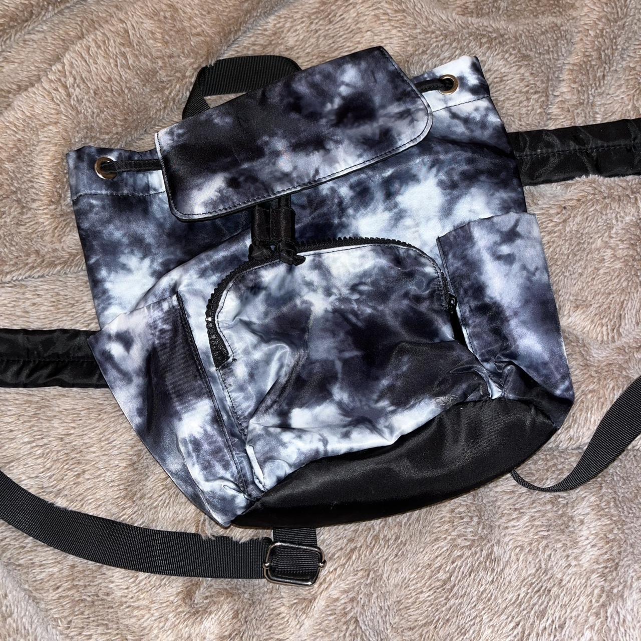 Black and white 2024 tie dye backpack