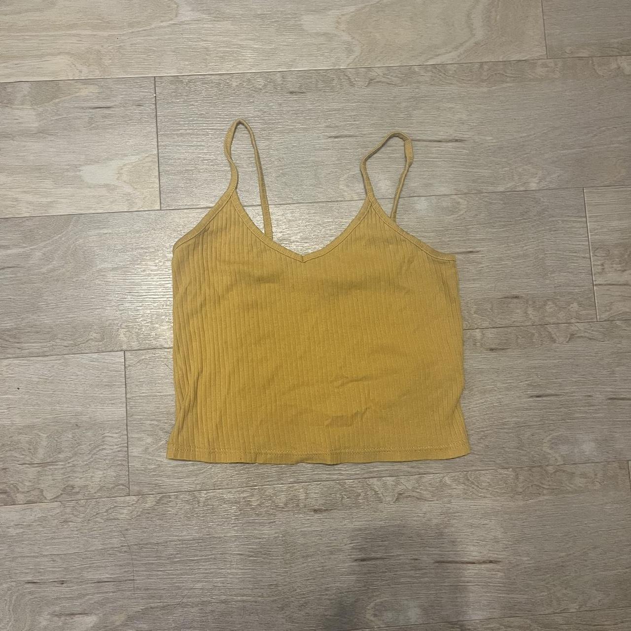 Women's Yellow Croptop Depop