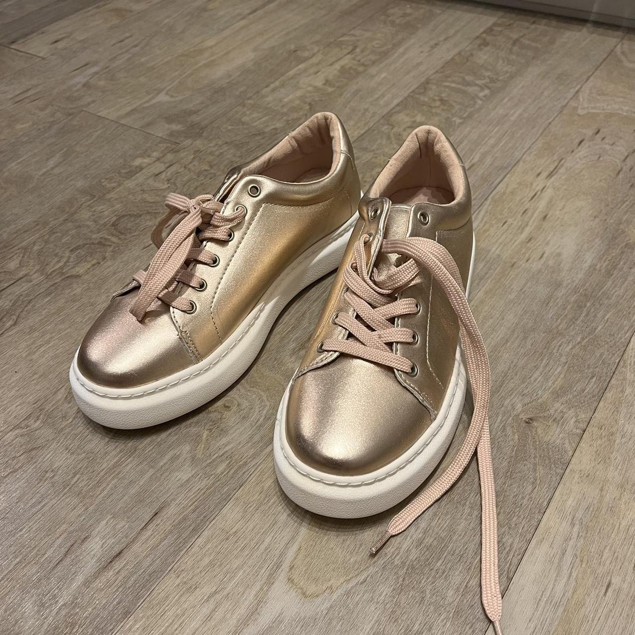 asos gold trainers