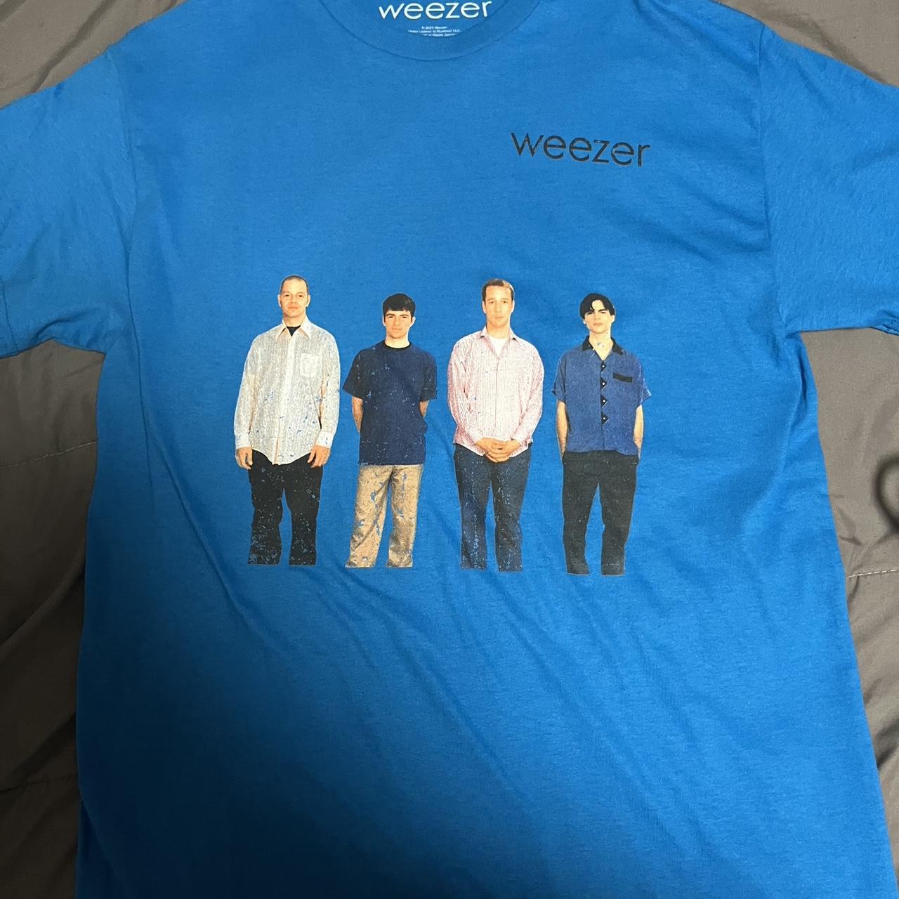 WEEZER SHIRT Blue Hot topic Medium Never worn - Depop