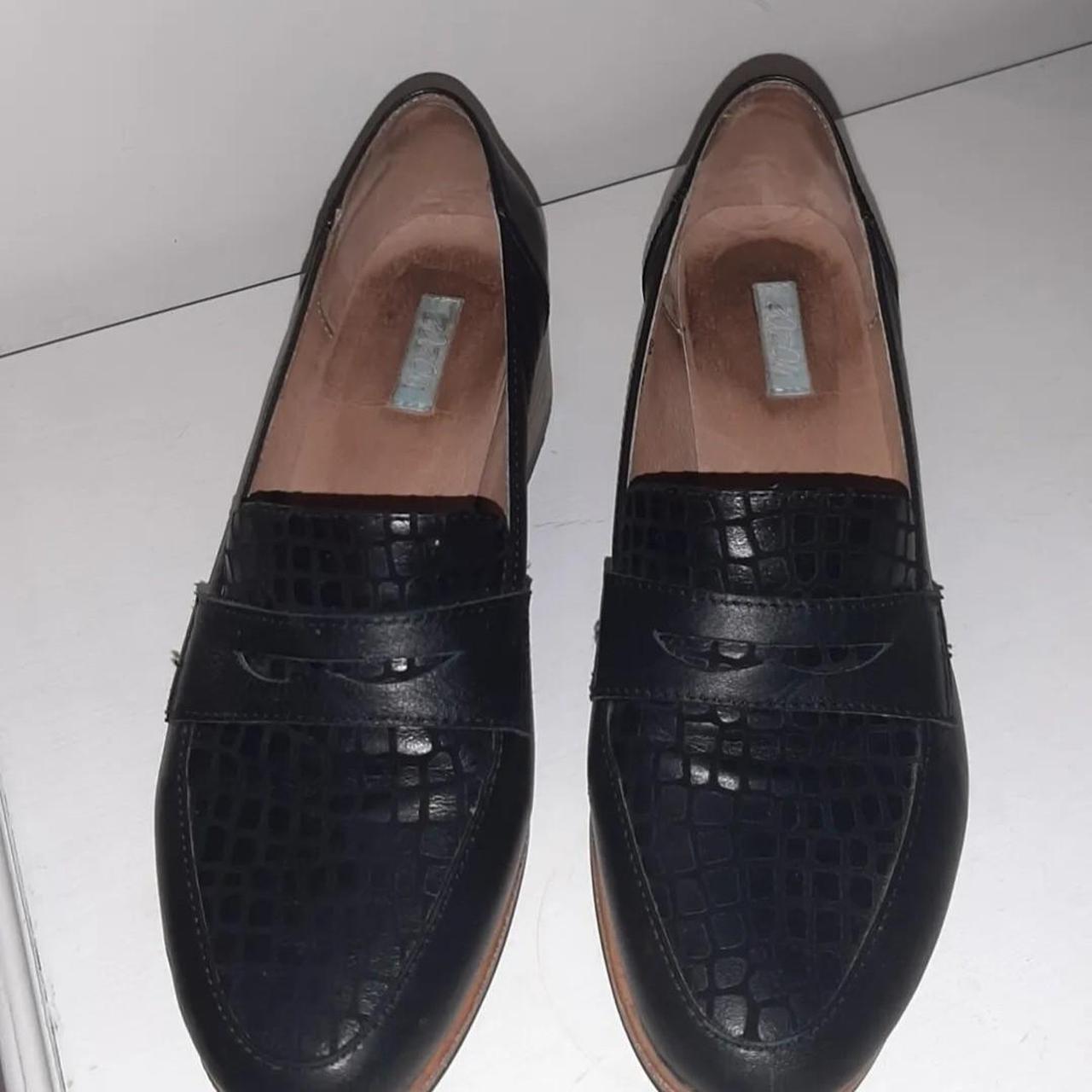 Zazou Black Leather Shoes. Perfect condition. Only... - Depop