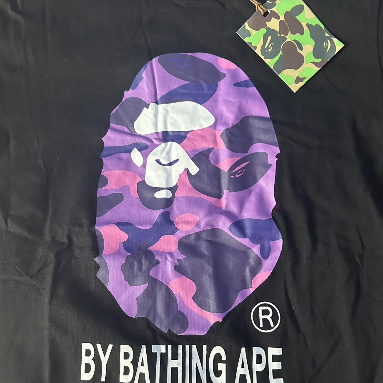 small purple bape shirt brand new - Depop