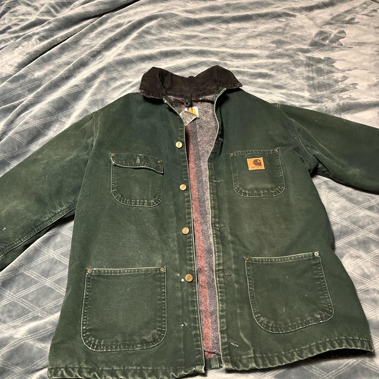 Dark green carhartt on sale jacket