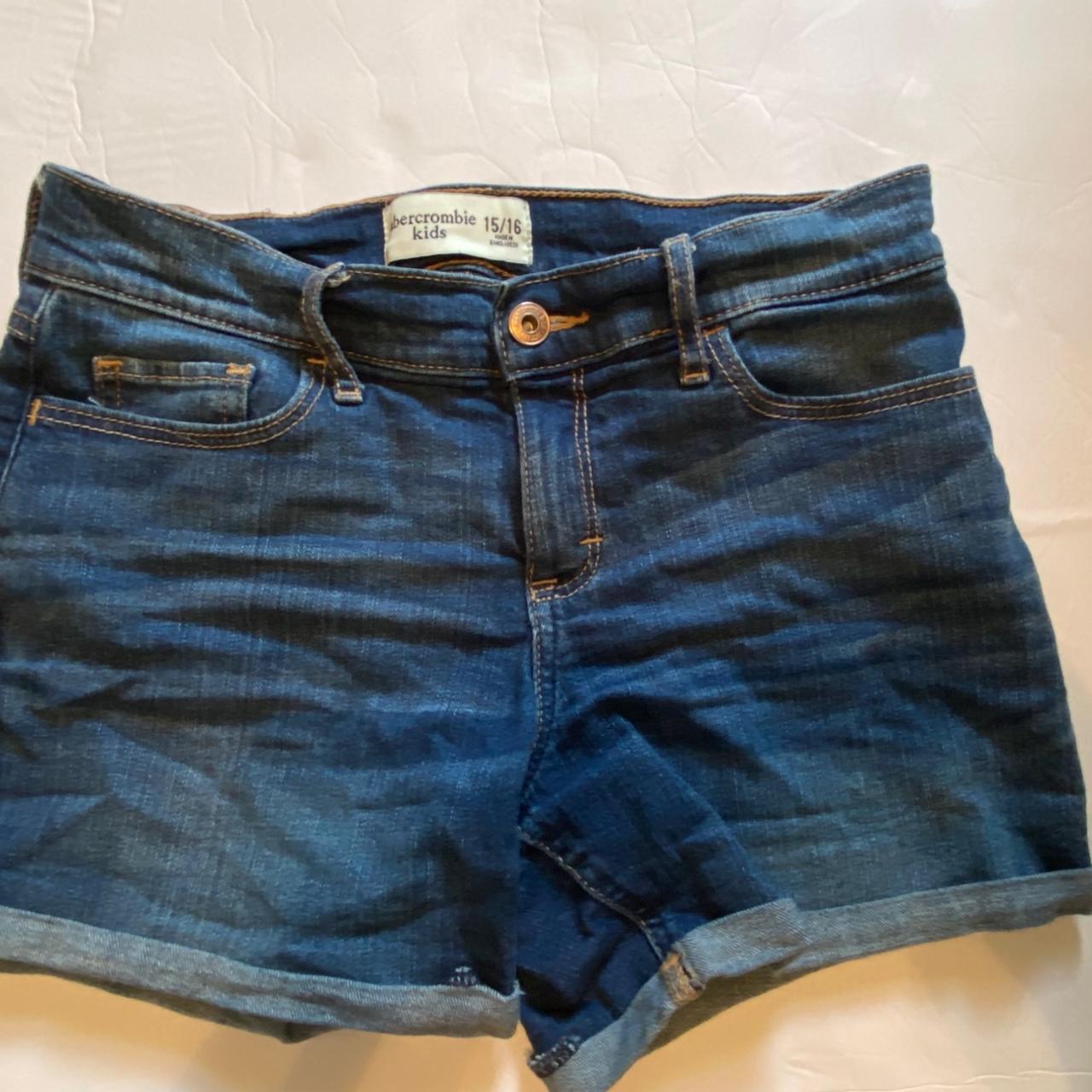 15/16 denim hot shorts Abercrombie kids