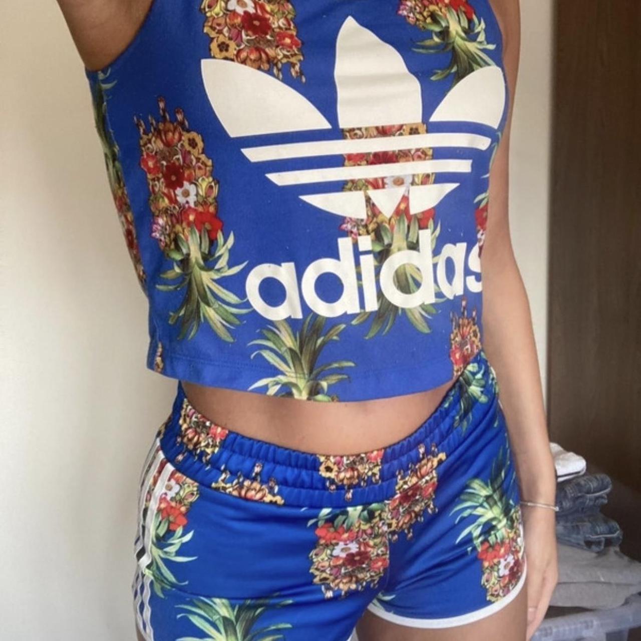 Adidas two piece top and shorts on sale