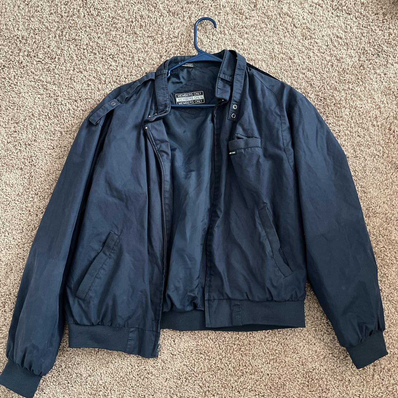 Navy blue bomber members only - Depop