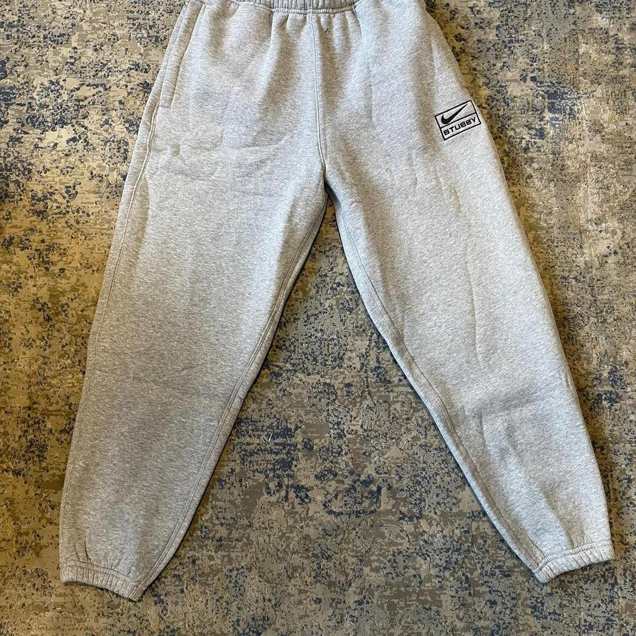 Nike X stussy tracksuit bottoms - grey Size medium... - Depop