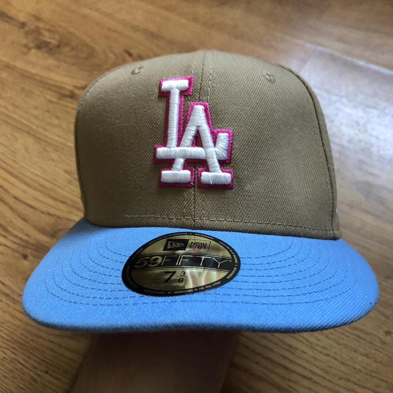 入手困難★つば裏ピンク★59FIFTY Sandstorm★New Era★DODGERS 🔮 RARE 59FIFTY New Era LA Dodgers Sandstorm 100th | Depop