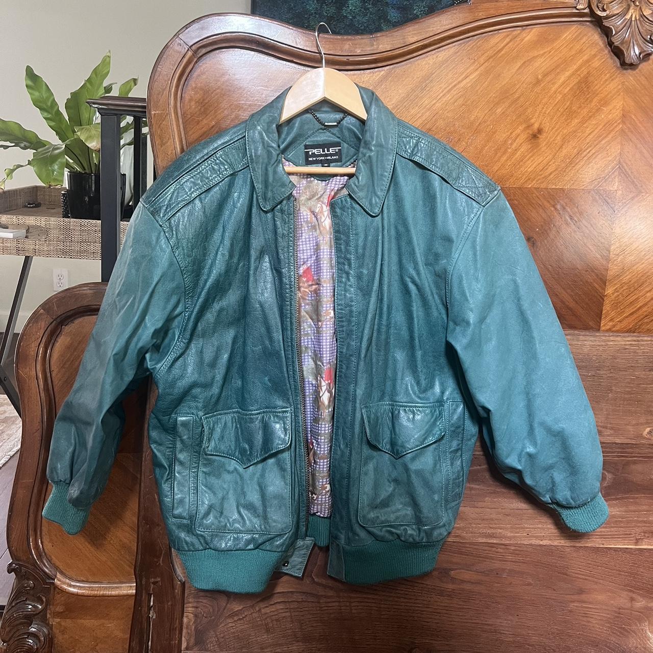 Pelle Pelle Women's Bomber Jacket - Green - S – Vintage Pelle Leather Bomber Jacket! was my …