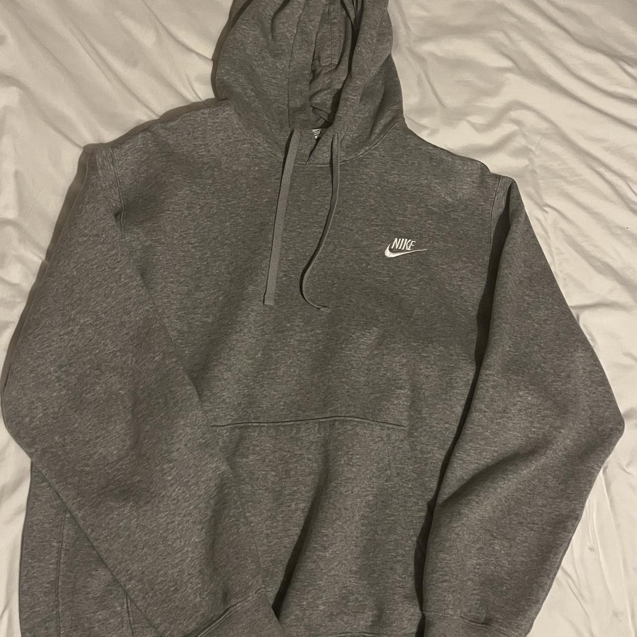 Nike grey marl online hoodie