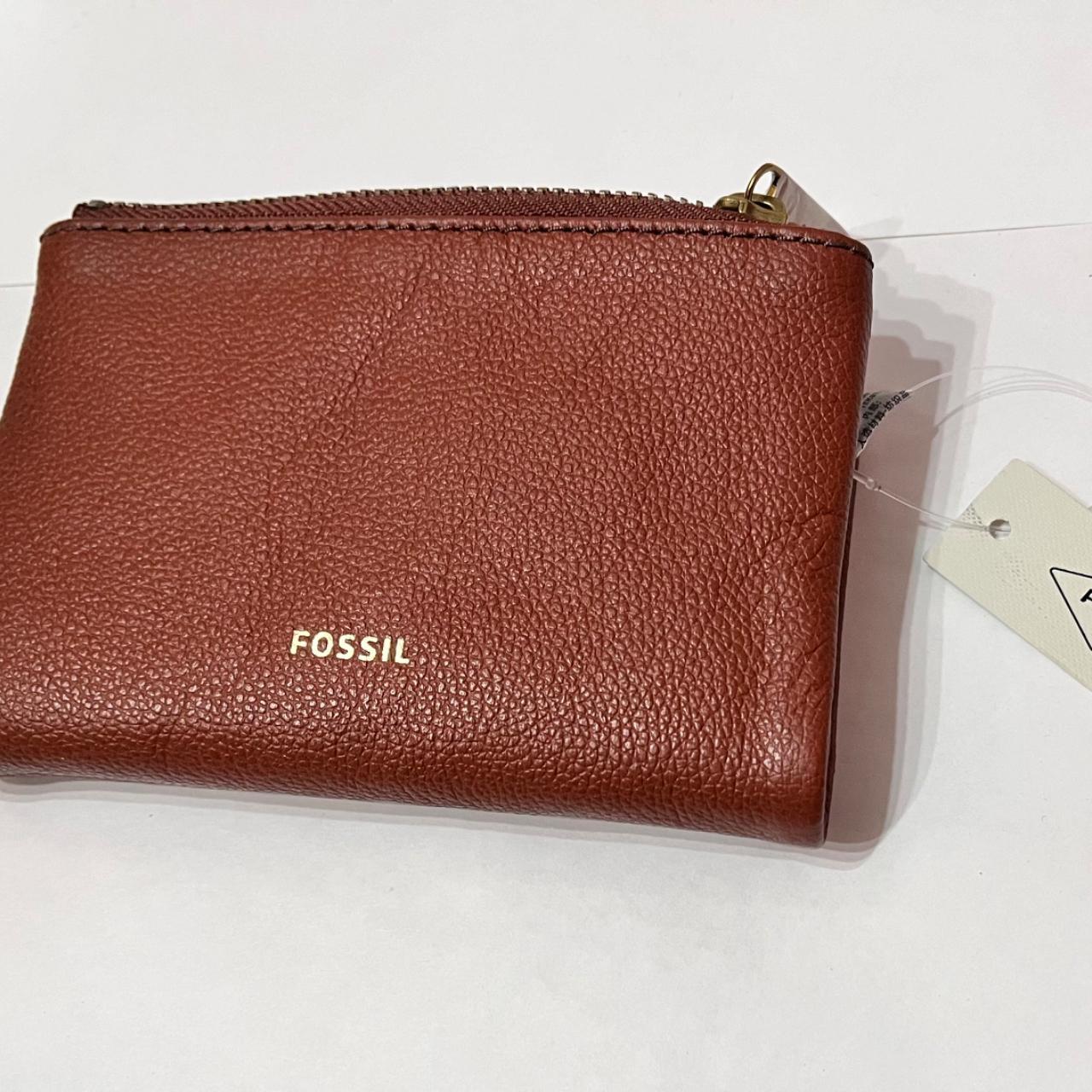 FOSSIL Brown Camel Leather Satchel Purse Handbag Dawson Wallet Organizer  Set | eBay