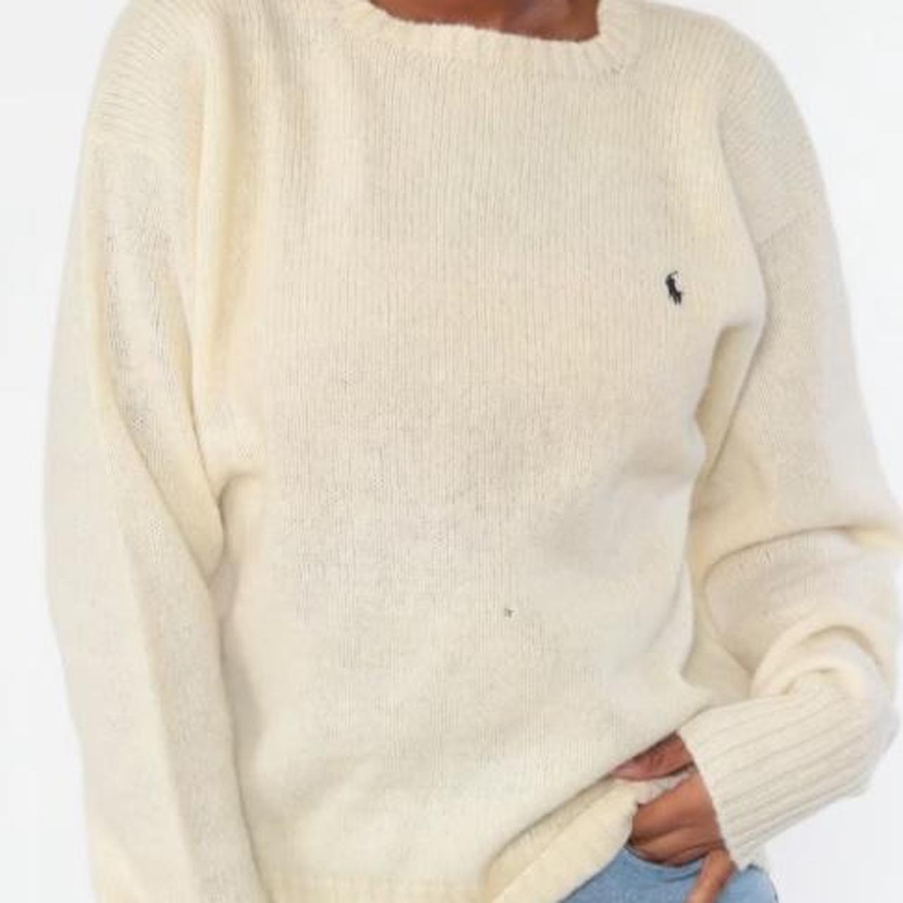 Ralph lauren cream jumper 2025 womens