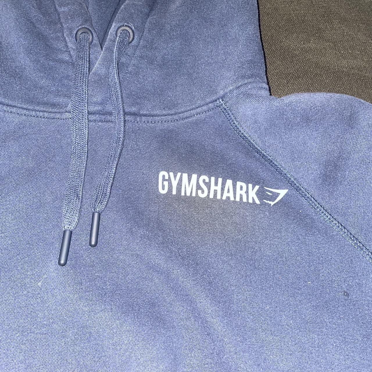 GYMSHARK HOODIE, L, Navy, still in really good shape Depop