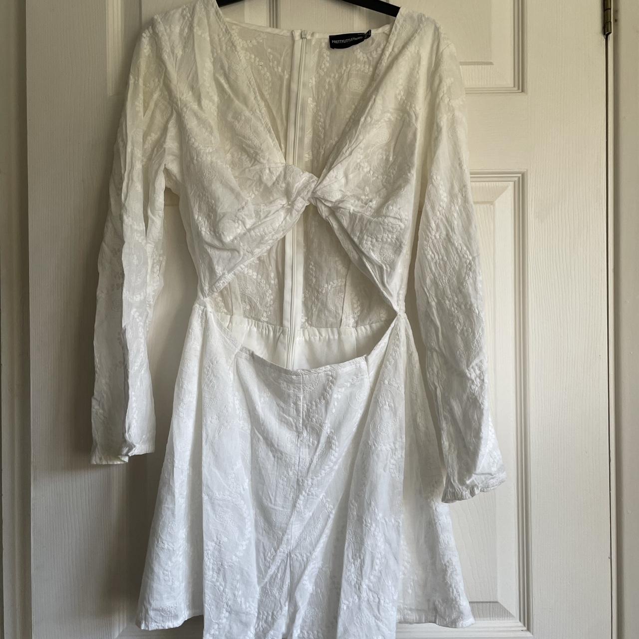 White long sleeve playsuit Pretty little