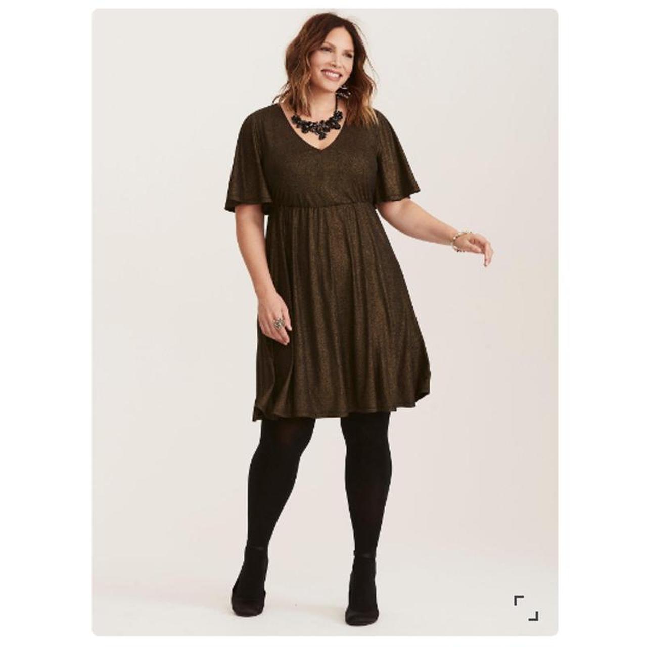 Torrid gold outlet dress