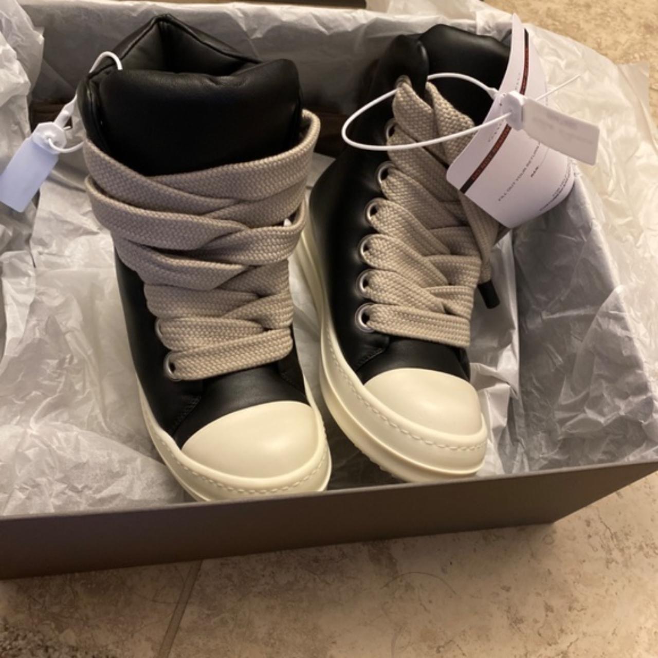 Rick Owens Jumbo Lace Padded Sneakers Women Size EU... - Depop