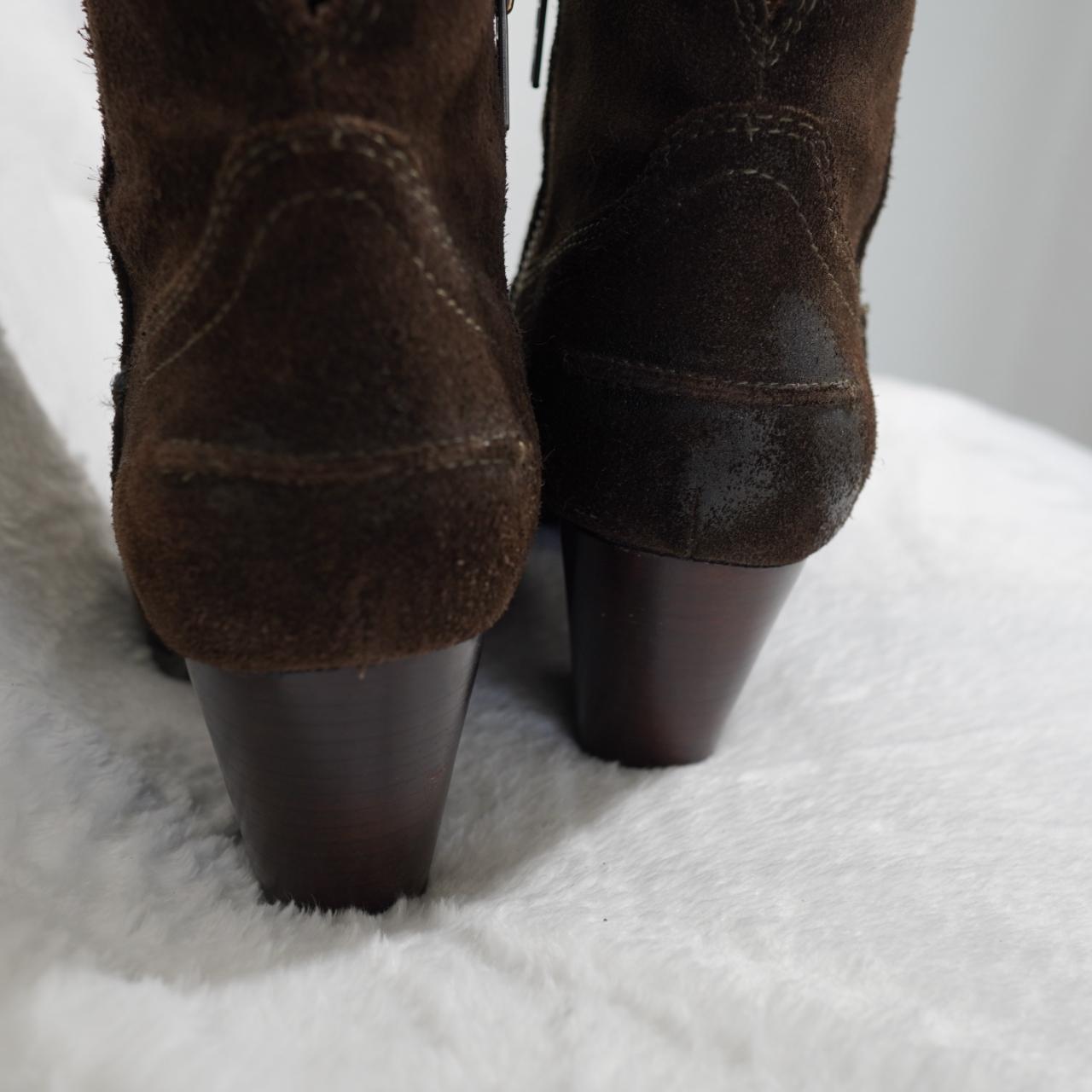 frye monroe seamed suede bootie