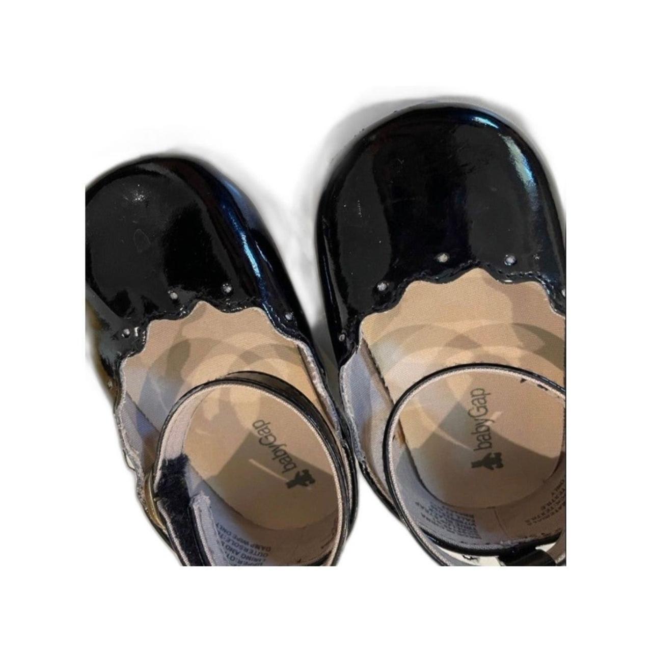 Gap baby girl black patent crib shoes 1218m. Unworn. Depop