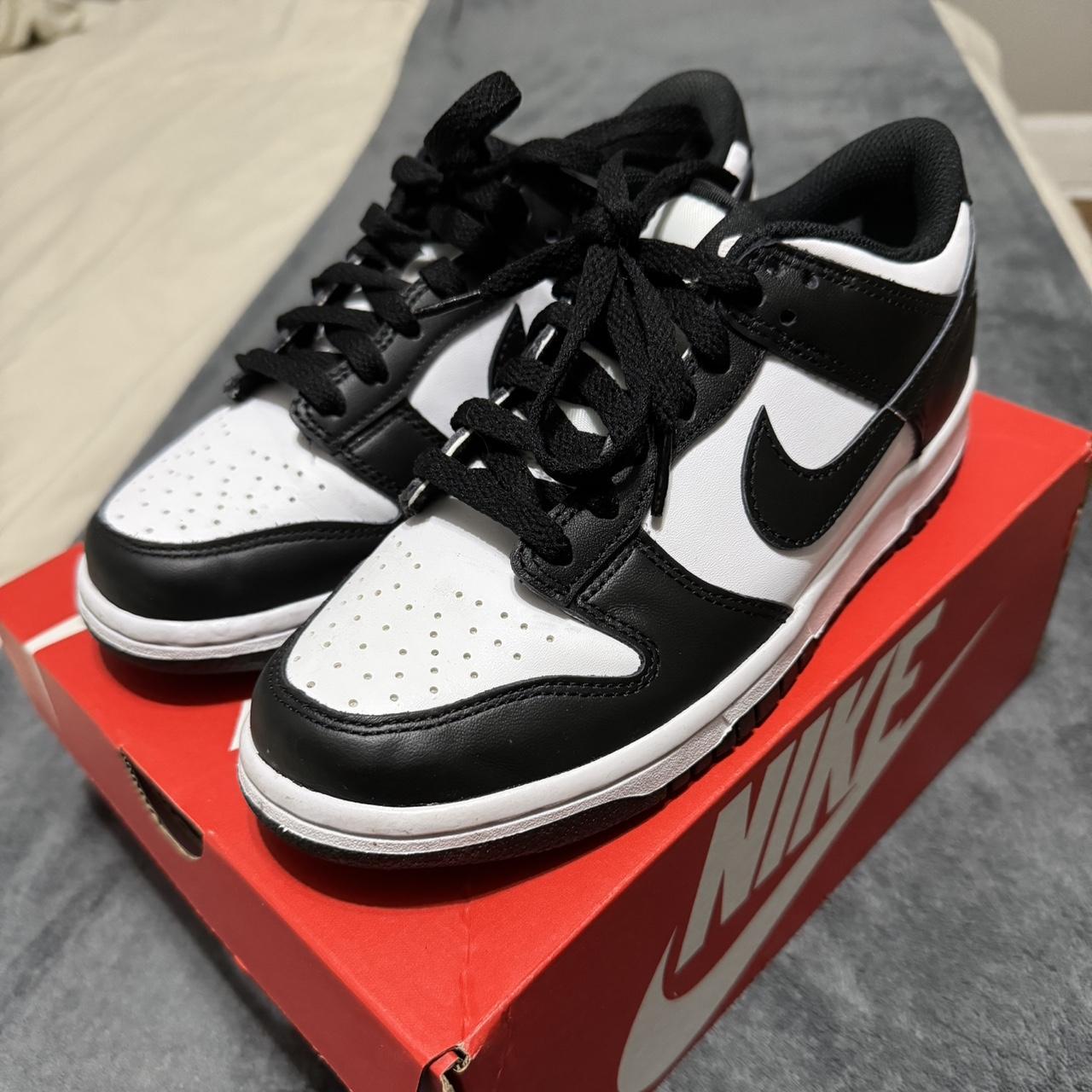 Nike Dunk Low Pandas Black/White Size 5Y -purchased... - Depop