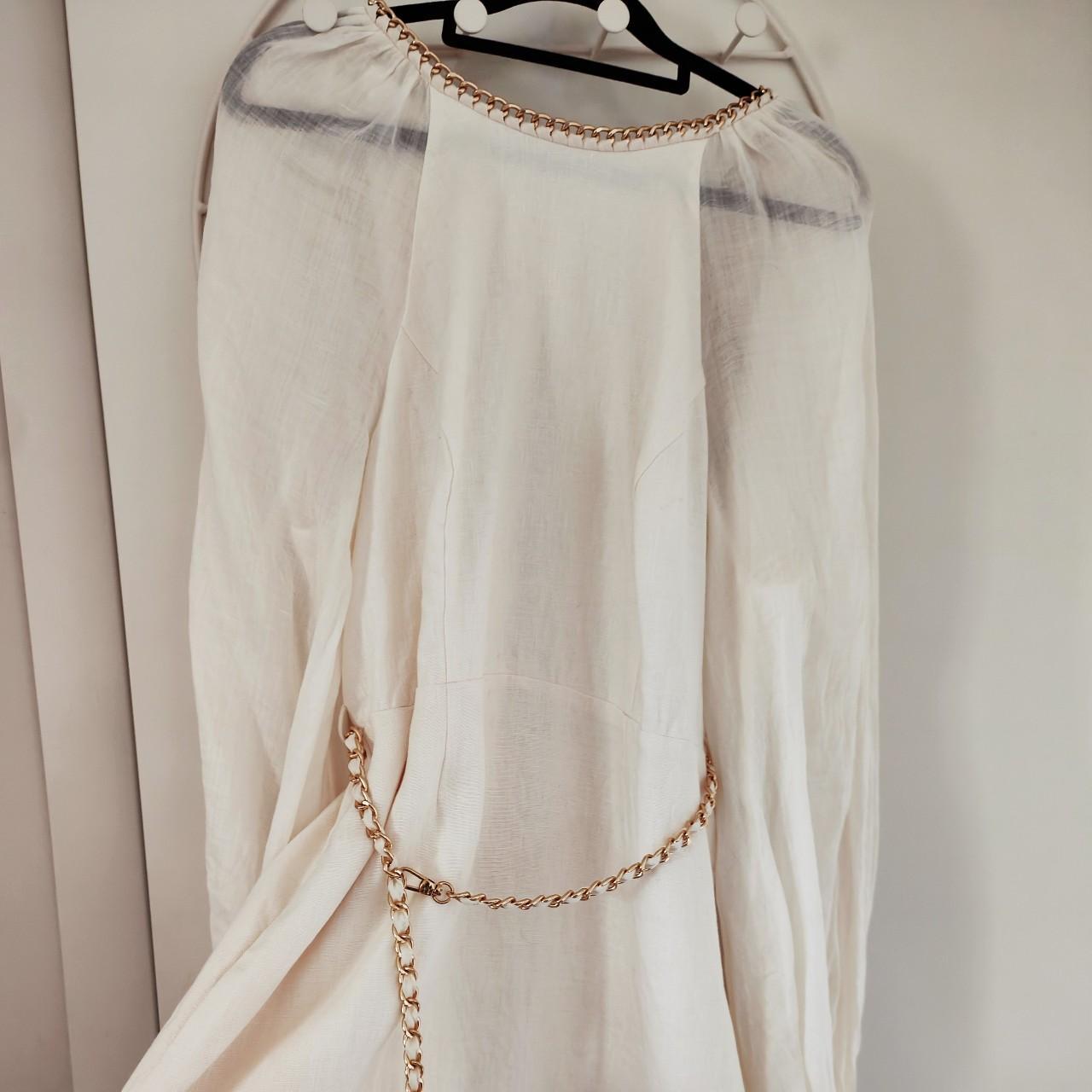 Zimmermann Rouleau Chain Mini Dress in cream color... Depop
