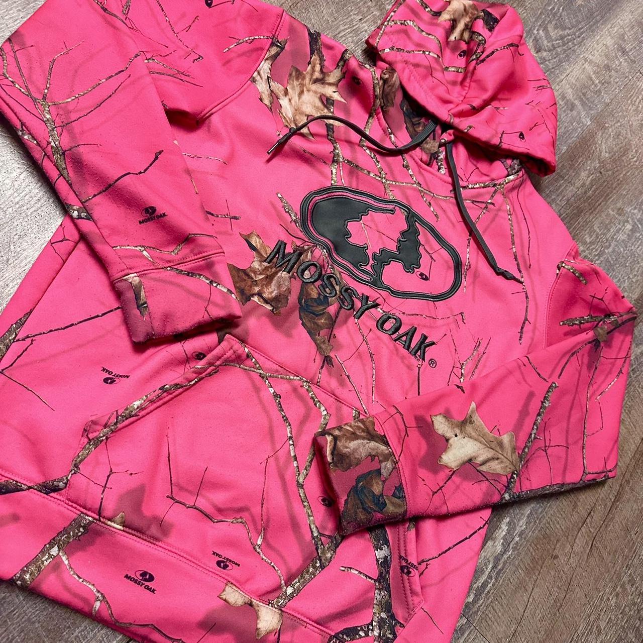 Mossy oak hoodie pink best sale