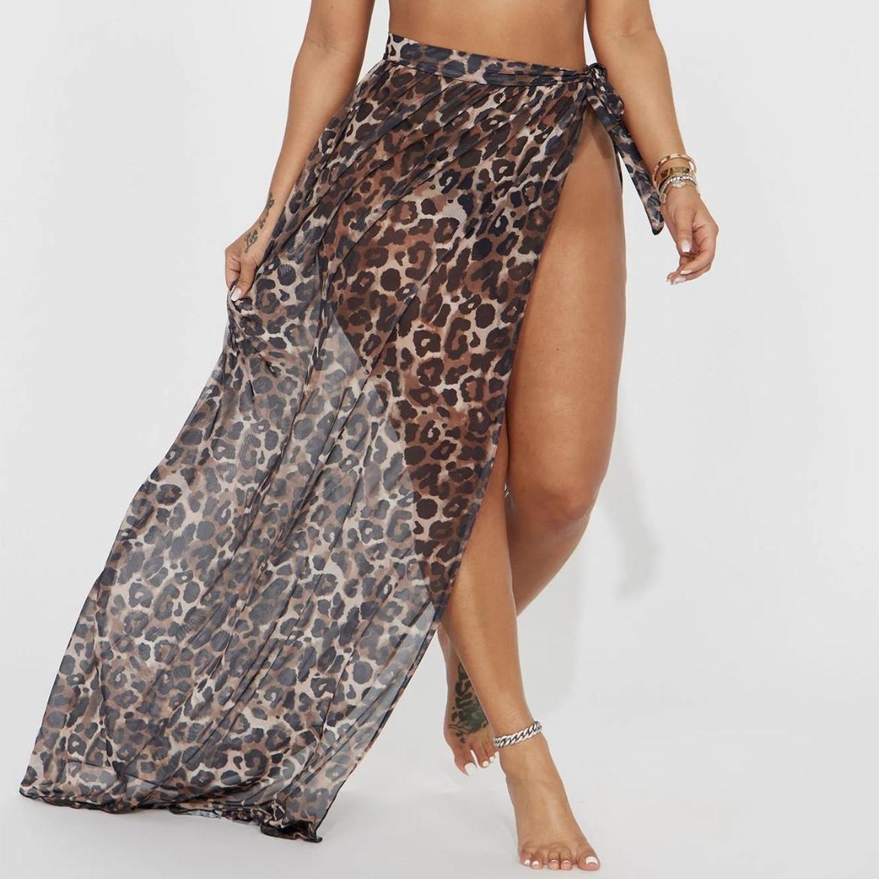 Cheetah skirt cover up hotsell