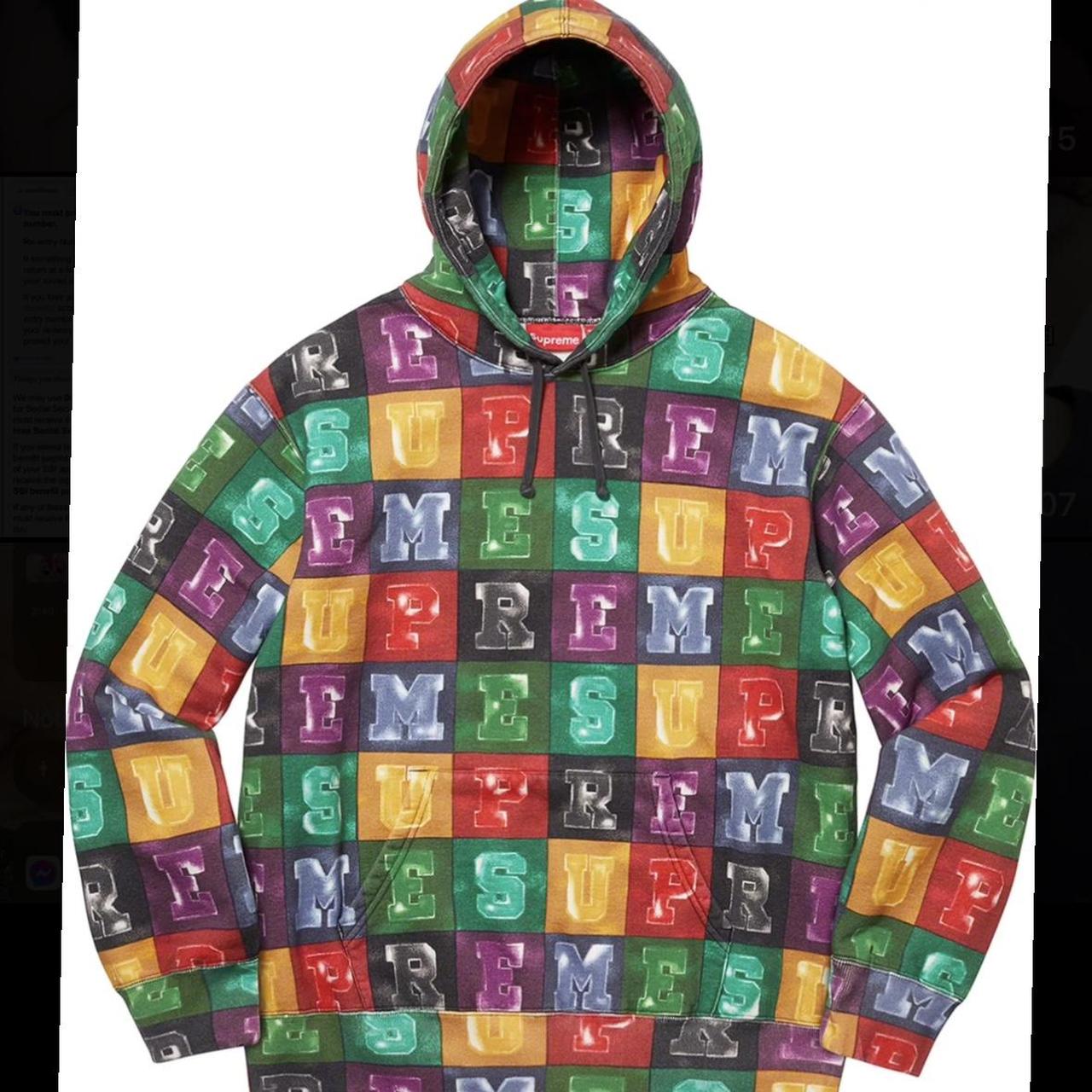 Supreme Blocks Hooded Sweatshirt multicolor. Depop