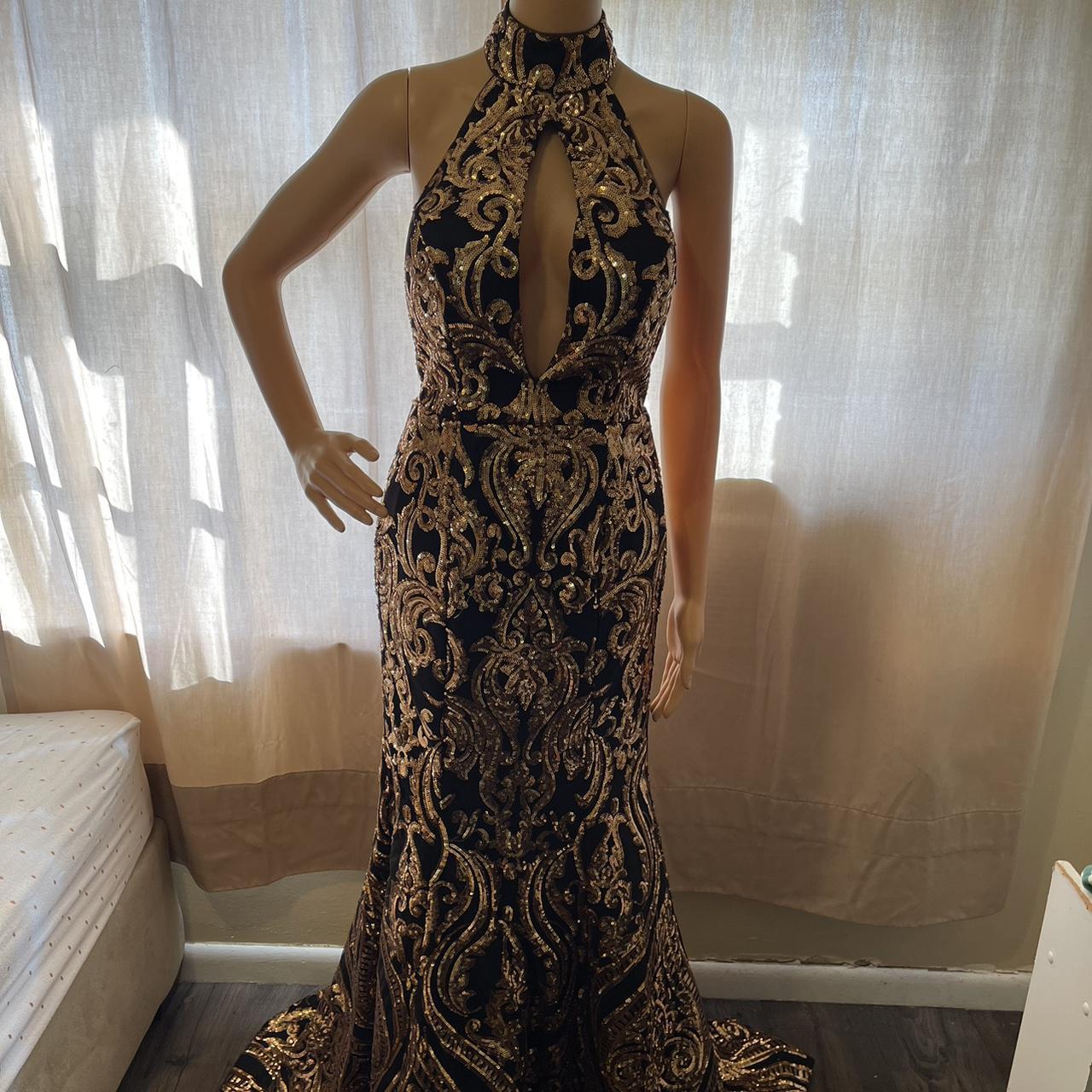 Black and gold formal outfits best sale