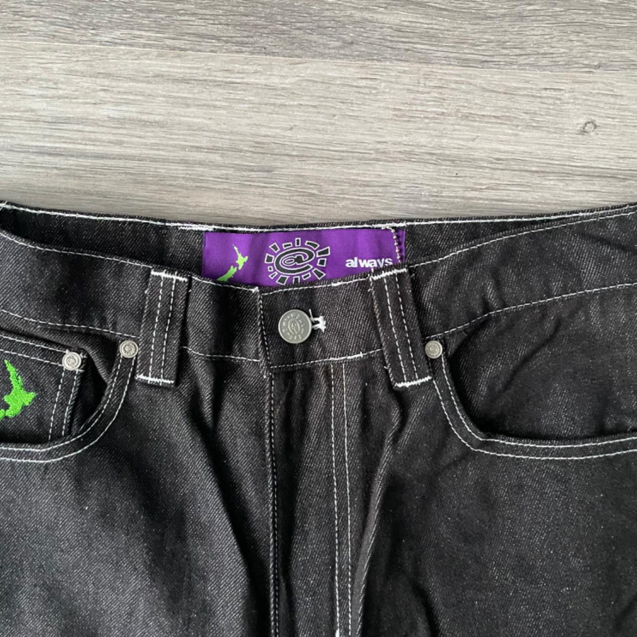 adwysd purple black jeans 👖 Size Small 🔤 🟪⬛️ Brand... - Depop