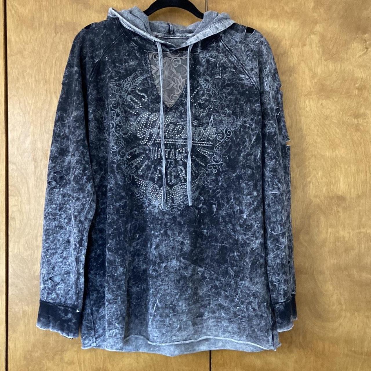 Affliction Hoodie Large - Depop