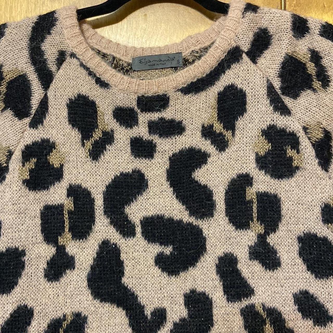 Anthropologie Elsamanda Cheetah Sweater Small - Depop