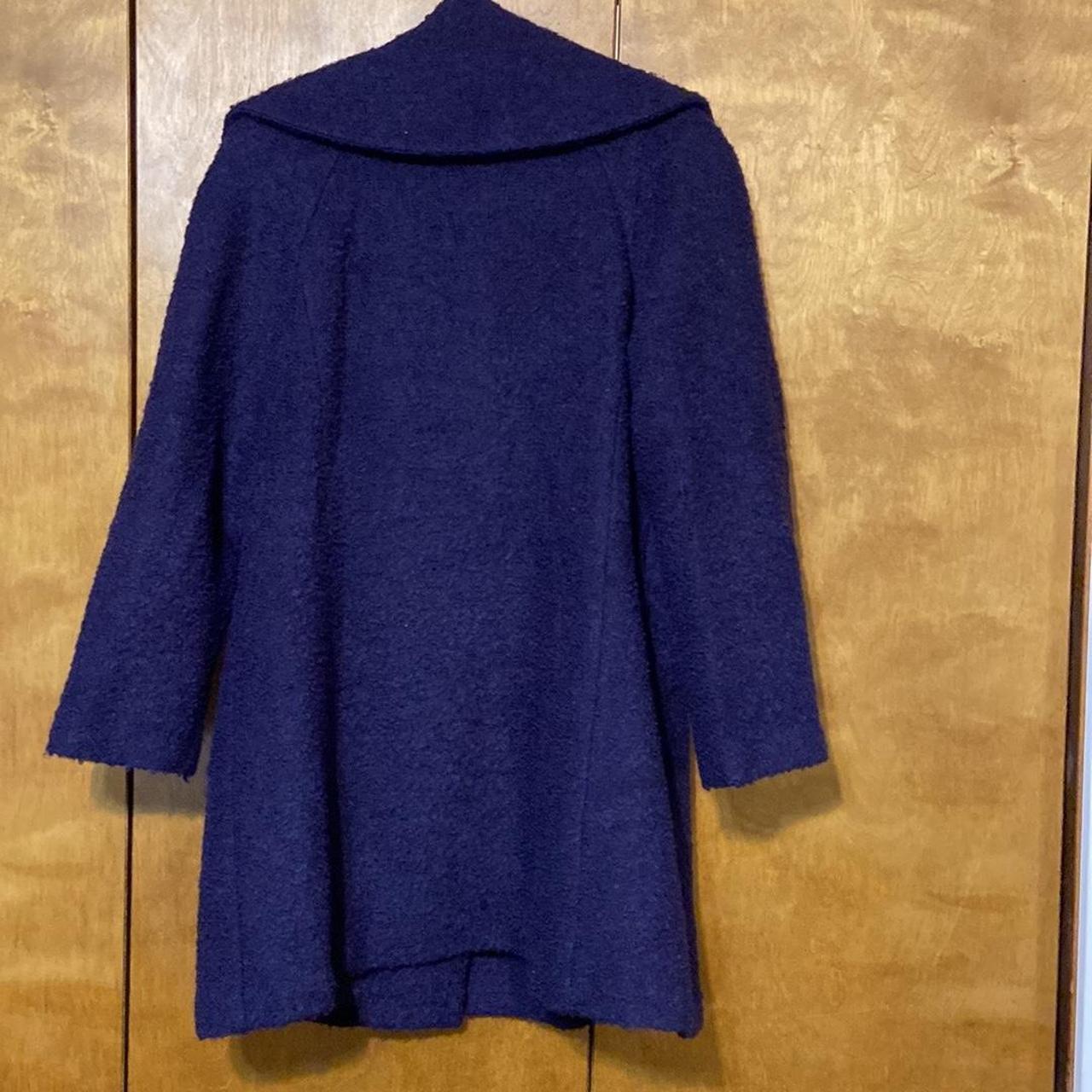 Alfani Wool Blend Deep Purple Coat Size 10 - Depop