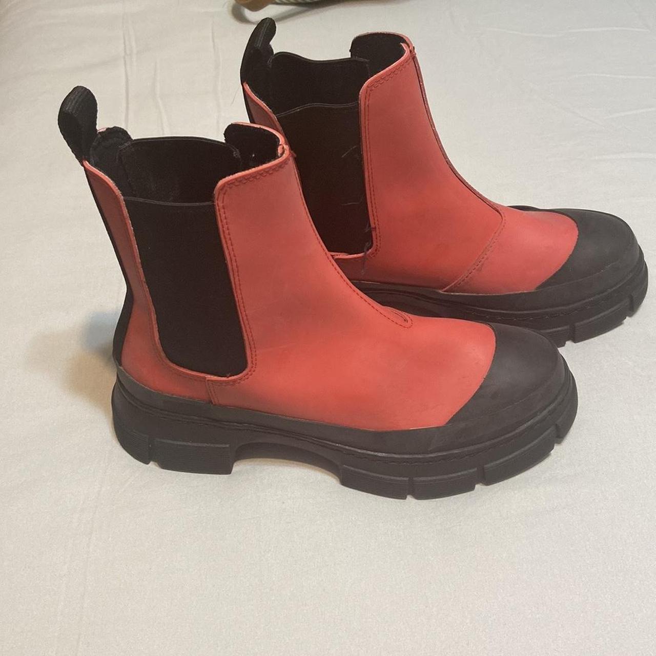 celine red boots