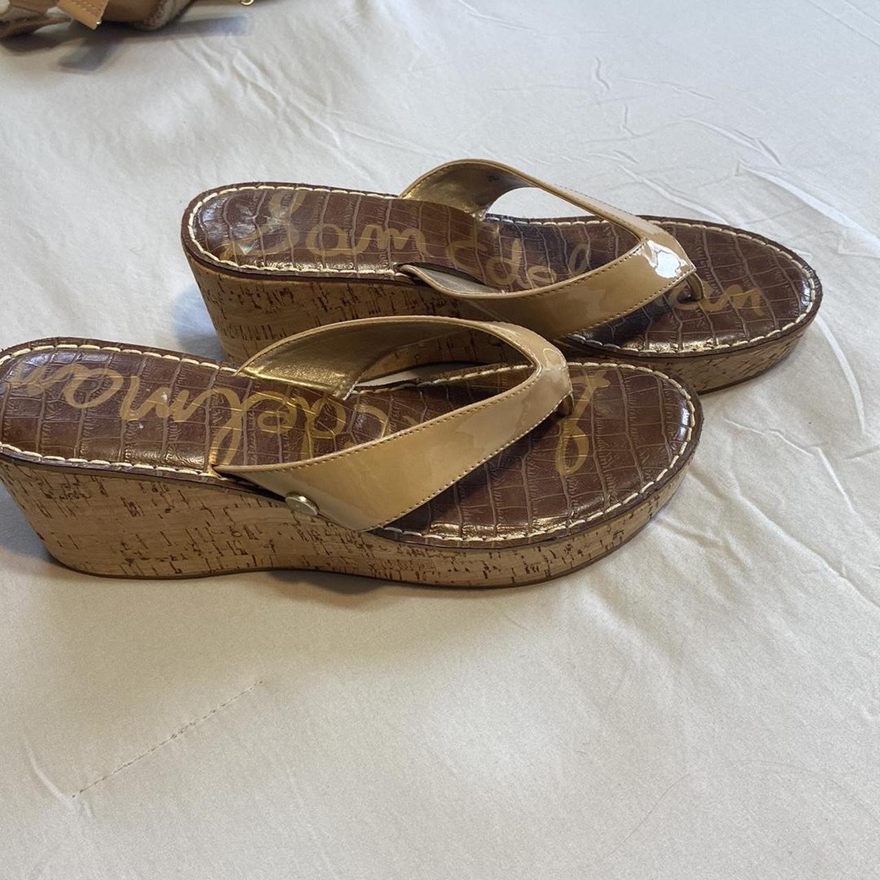 Sam Edelman Romy Wedge sandal. Size 9.5. Worn one time - Depop