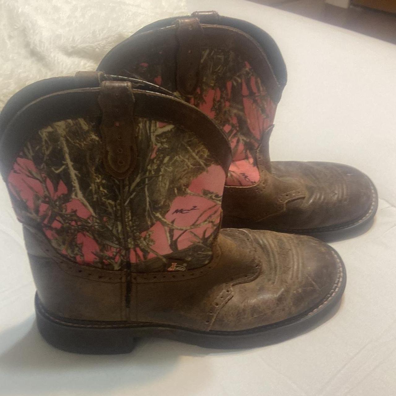 Justin Gypsy Western Pink Camo Cowboy Boots Women s. Depop