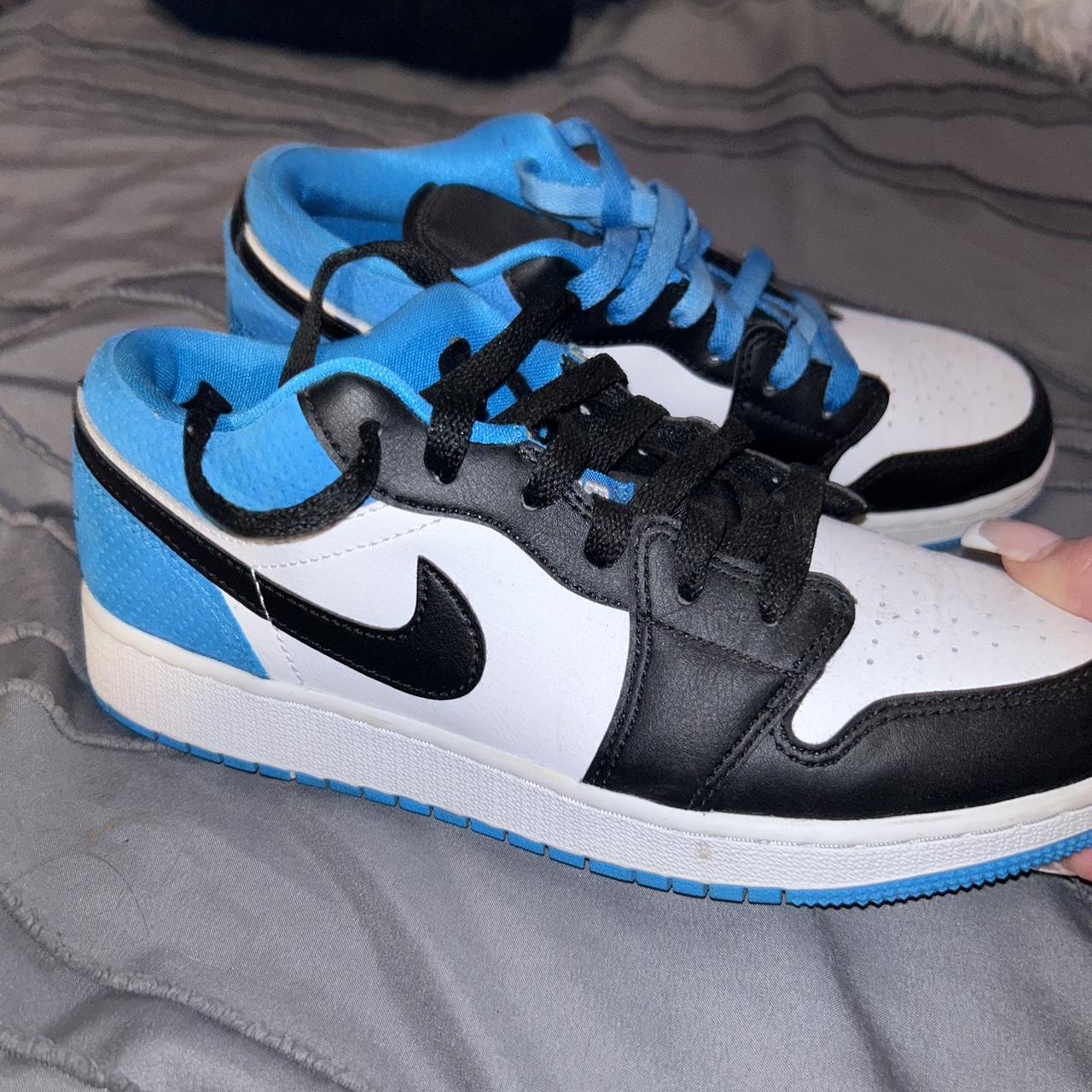 nike black and blue jordans