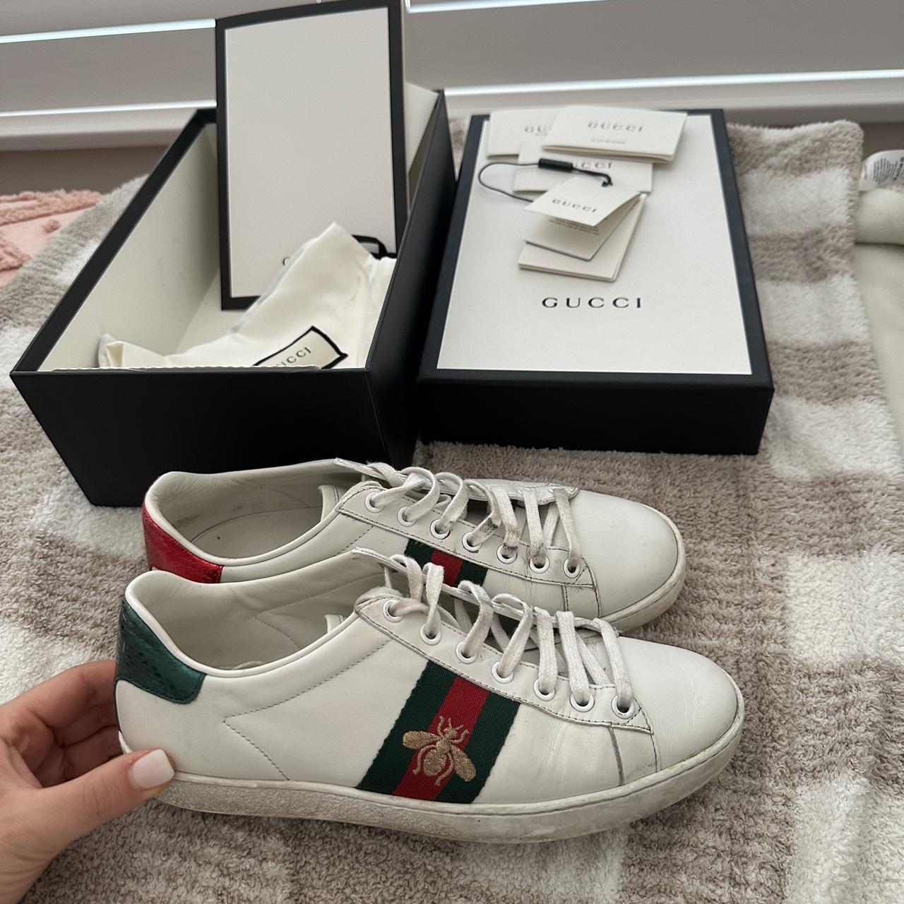 Gucci WOMEN'S ACE SNEAKER WITH BEE Genuine Gucci... - Depop