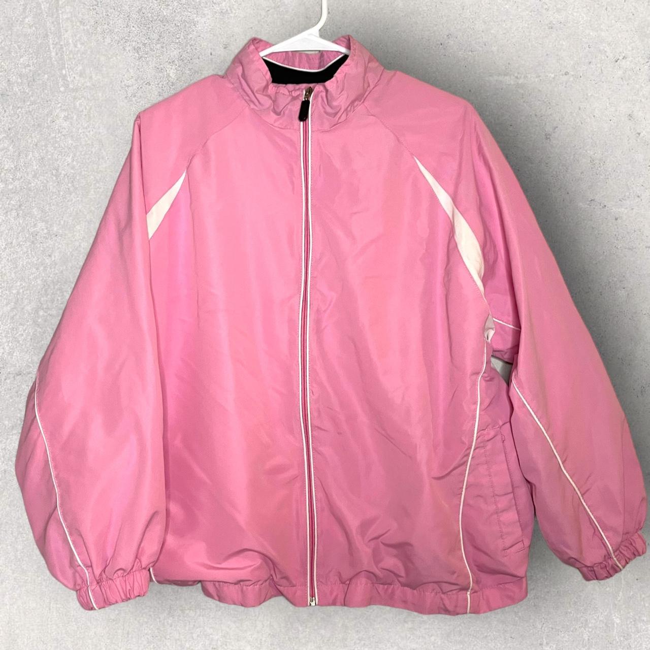 Wilson Zip Jacket Oversized Pink Women’s L - very... - Depop