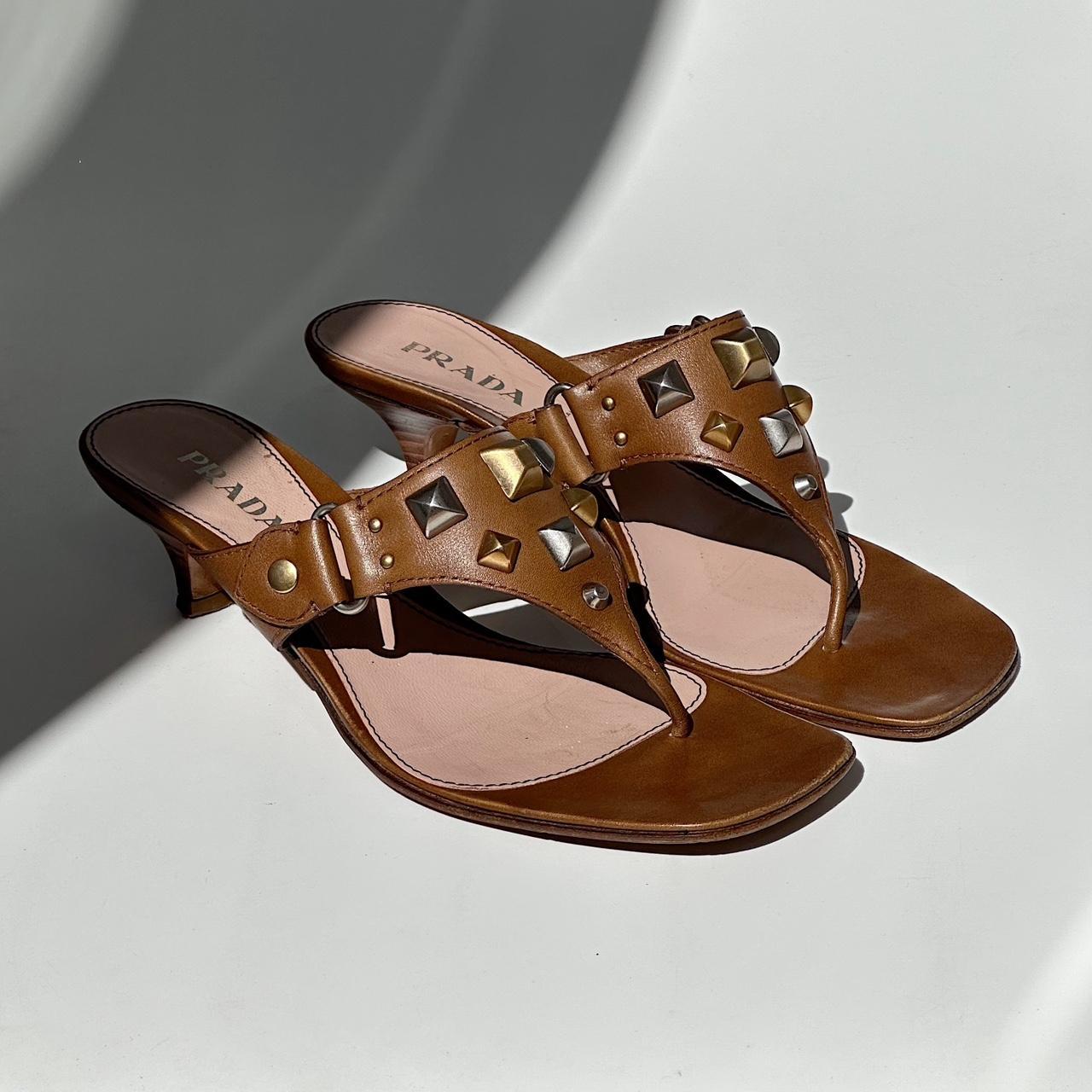 Prada studded online sandals