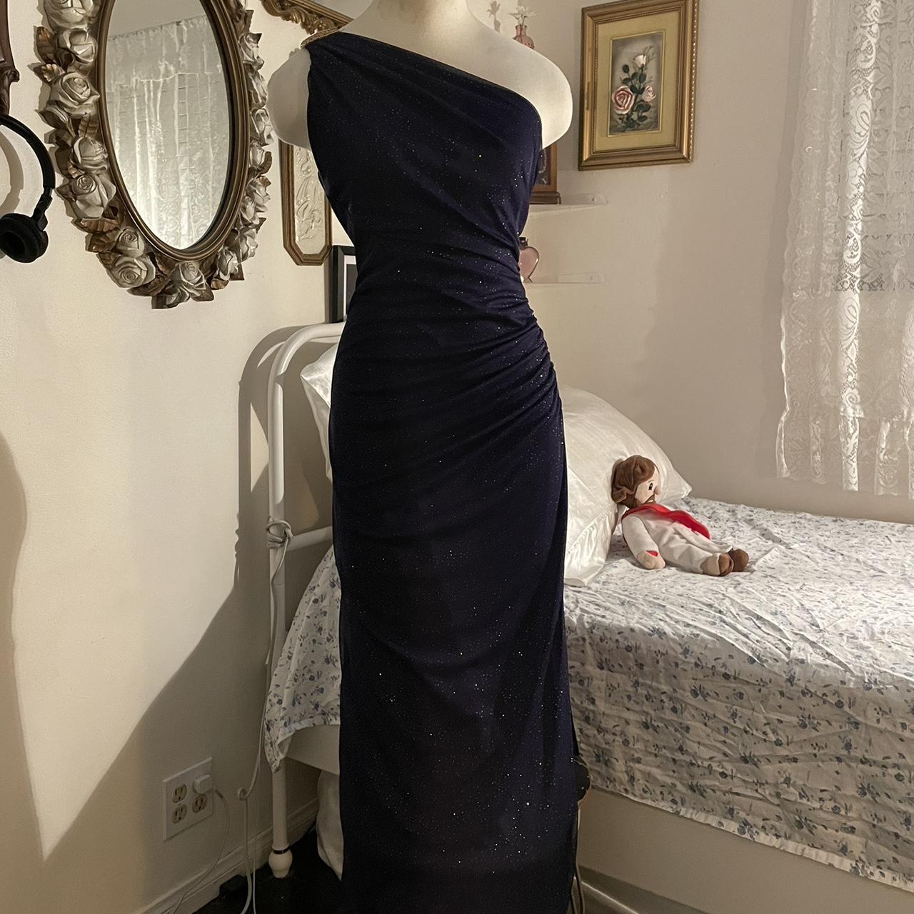 Vintage Betsy and Adam gown. Midnight purple with. Depop