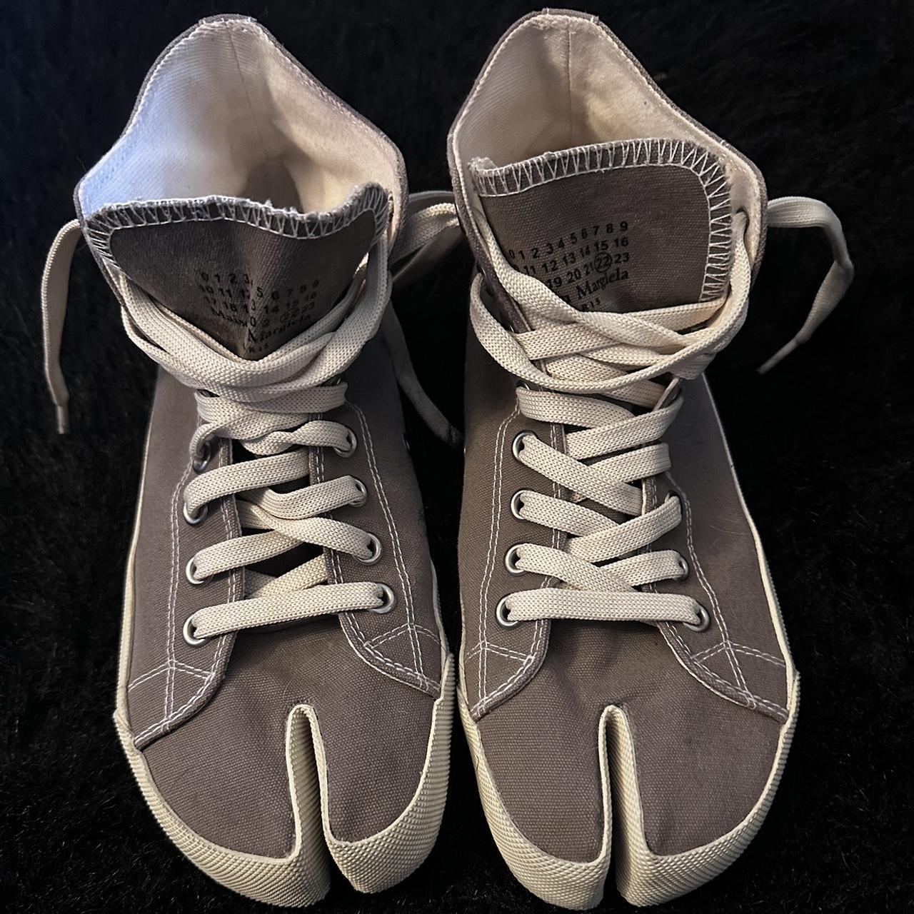 Authentic maison margiela high top tabi sneakers in... - Depop