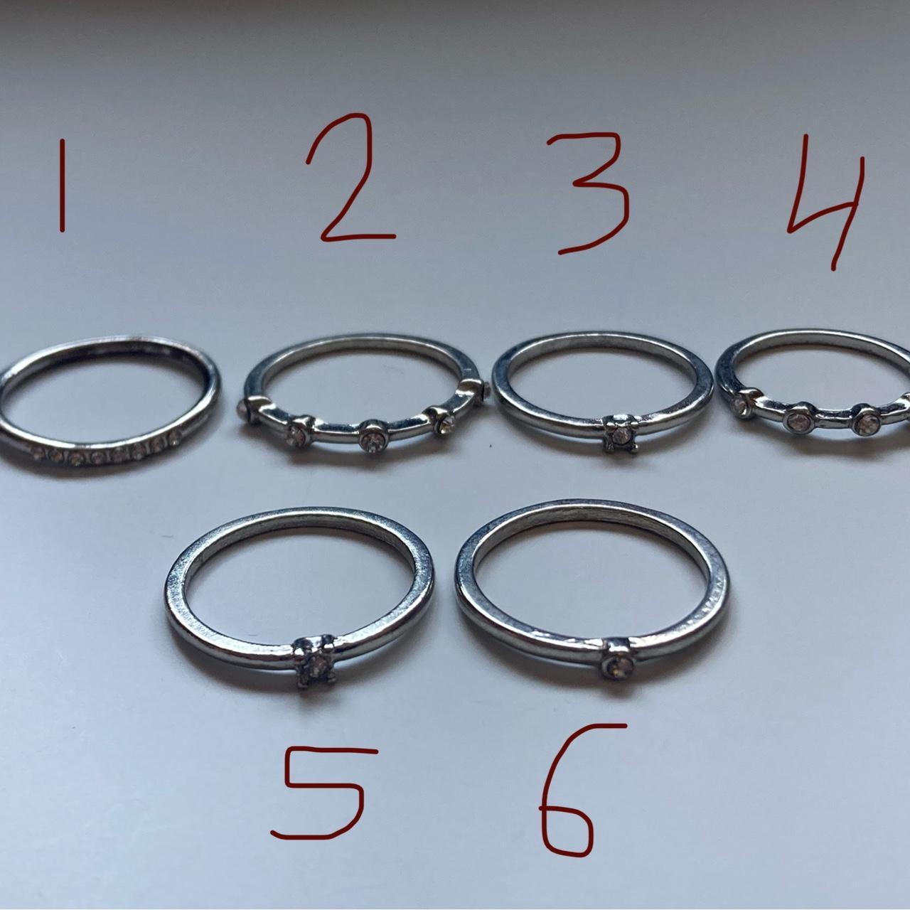 Women's Ring - Silver – Silver gem stackable ring… - image 1