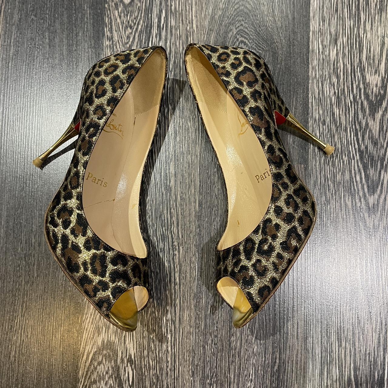 Louboutin Leopard Print Yoyospina 100 Giaguaro Pumps Depop