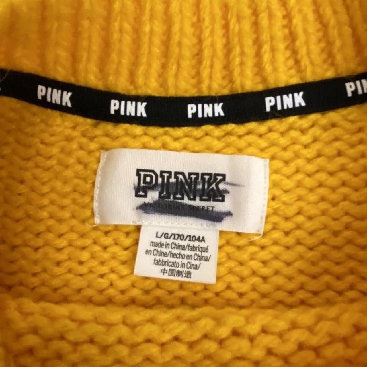 Pink victoria secret hot sale yellow sweater