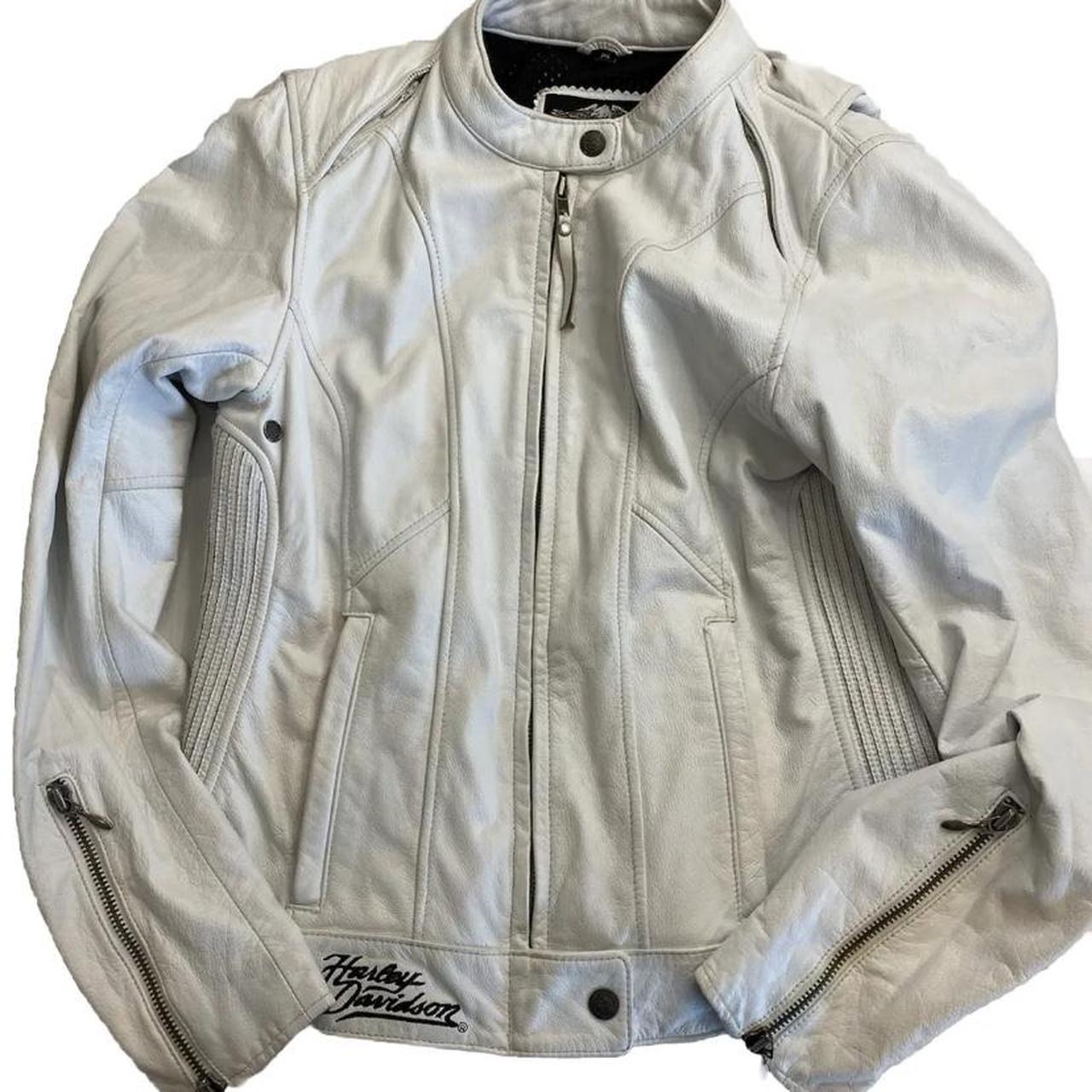 White womens harley outlet jacket