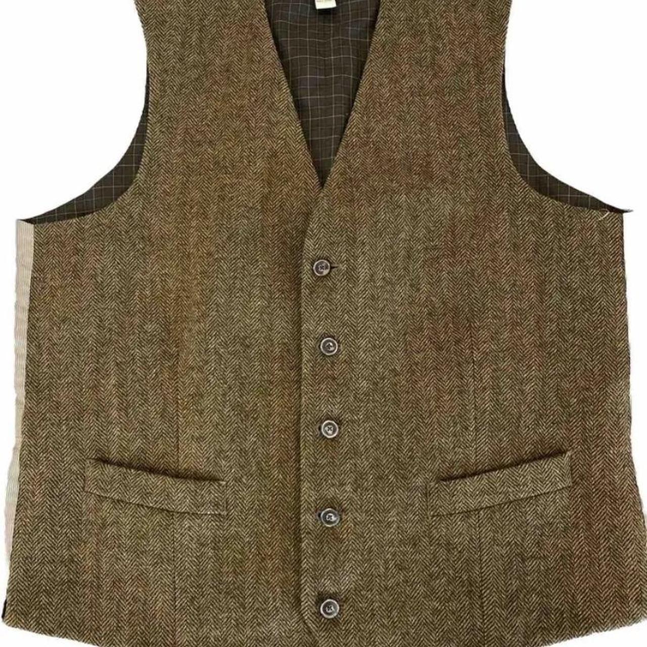 Jos A Bank 1905 Vest Mens Medium Brown 100 Wool... Depop
